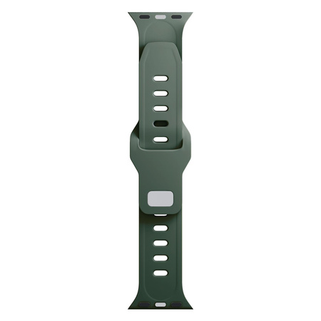 42/44/45/49 mm Dark Green - 3mk Silicone Watch Strap for Apple