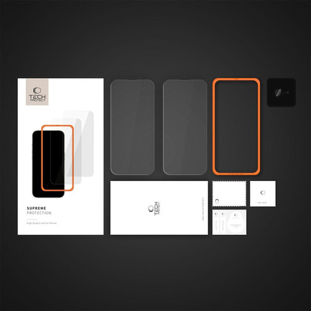 SZKŁO HARTOWANE TECH-PROTECT SUPREME EASY SET+ 3-PACK IPHONE 16E CLEAR