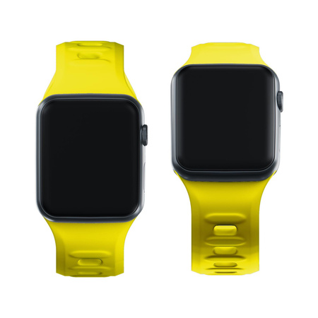 42/44/45/49 mm Yellow - 3mk Silicone Watch Strap for Apple