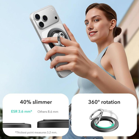 ESR MAGNETIC 360 HALOLOCK MAGSAFE PHONE RING BLACK