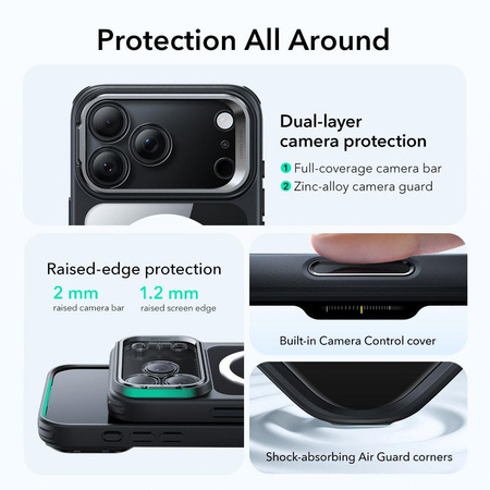 ESR CLASSIC HYBRID KICKSTAND MAGSAFE IPHONE 17 PRO CLEAR/BLACK