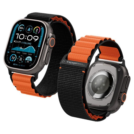 SPIGEN WBF1 BAND APPLE WATCH 8 / 9 / 10 / 11 / SE / ULTRA (44 / 45 / 46 / 49 MM) BLACK/ORANGE