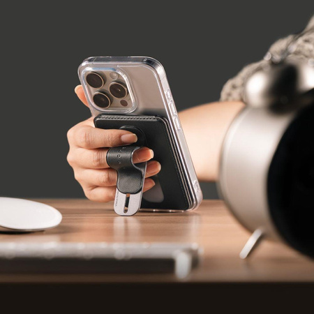 RINGKE WALLET SLIDE GRIP MAGSAFE UNIVERSAL MAGNETIC CARD HOLDER BLACK