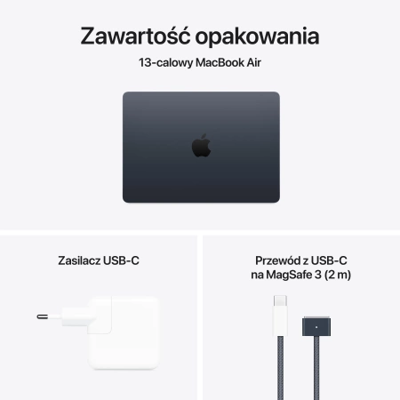 MacBook Air 13 M4 10 rdzeni CPU 10 rdzeni GPU, 16GB RAM 512GB SSD - Północ