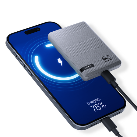 Accessories - 3mk Pocket Powerbank 5,000mAh 12W USB 1C-Grey