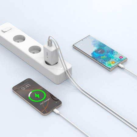 TECH-PROTECT NC45W-GAN 2-PORT NETWORK CHARGER PD45W WHITE