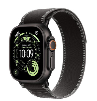 Watch Ultra 3 GPS + Cellular koperta 49 mm z tytanu w kolorze czarnym, opaska Trail w kolorze czarnym/węgla drzewnego - rozmiar M/L