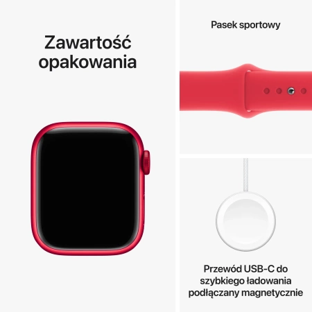 Apple Watch Series 9 GPS 41mm (PRODUCT)RED Aluminium Case with (PRODUCT)RED Sport Band - M/L