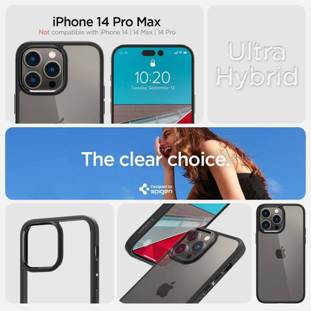 SPIGEN ULTRA HYBRID IPHONE 14 PRO MAX MATTE BLACK