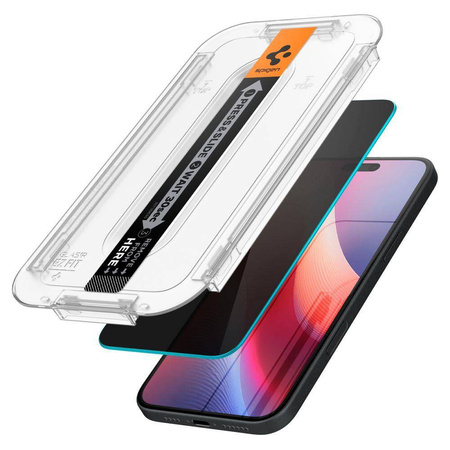 SZKŁO HARTOWANE SPIGEN GLAS.TR ”EZ FIT” 2-PACK IPHONE 15 / 16 PRIVACY