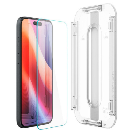 SZKŁO HARTOWANE SPIGEN GLAS.TR ”EZ FIT” 2-PACK IPHONE 15 / 16 CLEAR