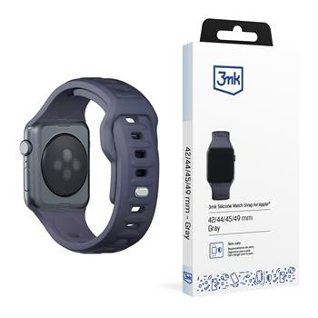 42/44/45/49 mm Gray - 3mk Silicone Watch Strap for Apple