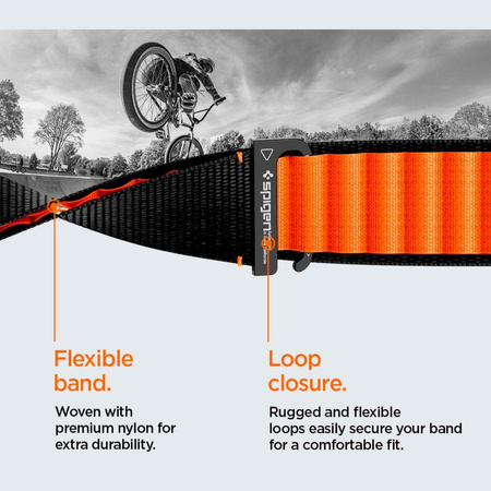 SPIGEN WBF1 BAND APPLE WATCH 8 / 9 / 10 / 11 / SE / ULTRA (44 / 45 / 46 / 49 MM) BLACK/ORANGE