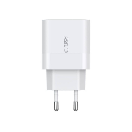 TECH-PROTECT C20W 2-PORT NETWORK CHARGER PD20W + LIGHTNING CABLE WHITE