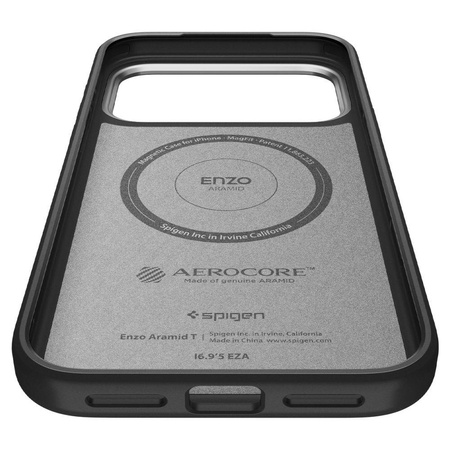 SPIGEN ENZO ARAMID ”T” MAG MAGSAFE IPHONE 17 PRO MAX BLACK/SILVER