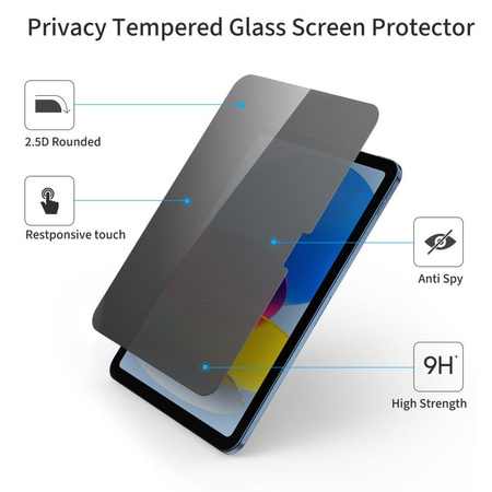 SZKŁO PRYWATYZUJĄCE TECH-PROTECT GLASS SPY+ IPAD 10.9” 10 / 2022 / 11” 11 / 2025 PRIVACY