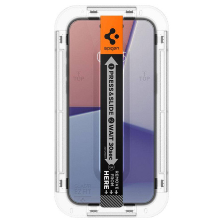 SZKŁO HARTOWANE SPIGEN GLAS.TR ”EZ FIT” 2-PACK IPHONE 15 / 16 CLEAR