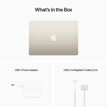 Apple MacBook Air 13 M2 8 rdzeni CPU 8 rdzeni GPU, 16GB RAM 256GB SSD - Księżycowa poświata