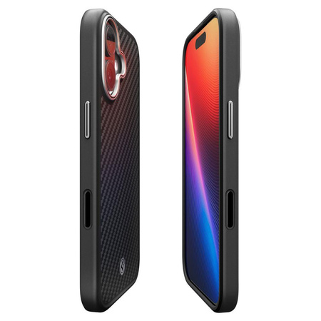 SPIGEN ENZO ARAMID ”T” MAG MAGSAFE IPHONE 17 BLACK/SILVER