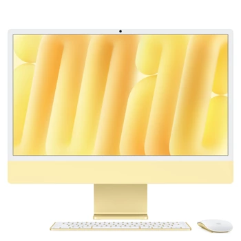 24-inch iMac with Retina 4.5K display: Apple M4 chip with 10‑core CPU and 10‑core GPU, 16GB, 512GB SSD - Yellow