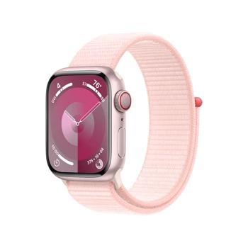 Apple Watch Series 9 GPS + Cellular 41mm Pink Aluminium Case with Light Pink Sport Loop