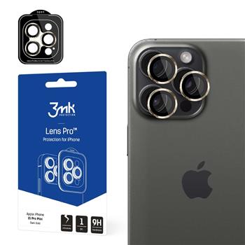 Apple iPhone 15 Pro Max - 3mk Lens Protection Pro Dark Gold