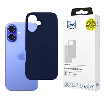 Apple iPhone 16 - 3mk Silicone Case Dark Navy