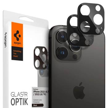 OSŁONA APARATU SPIGEN OPTIK.TR CAMERA PROTECTOR 2-PACK IPHONE 14 PRO / PRO MAX / 15 PRO / PRO MAX BLACK