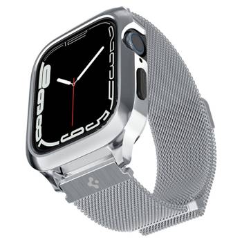 SPIGEN METAL FIT ”PRO” APPLE WATCH 4 / 5 / 6 / 7 / 8 / 9 / SE (44 / 45 MM) SILVER