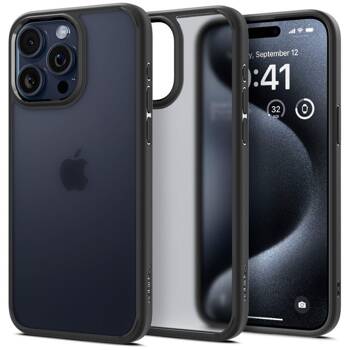 SPIGEN ULTRA HYBRID IPHONE 15 PRO MAX FROST BLACK