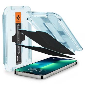 SZKŁO HARTOWANE SPIGEN GLAS.TR ”EZ FIT” 2-PACK IPHONE 13 / 13 PRO / 14 PRIVACY