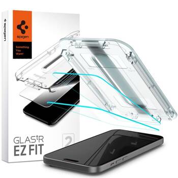 SZKŁO HARTOWANE SPIGEN GLAS.TR ”EZ FIT” 2-PACK IPHONE 15 / 16 CLEAR