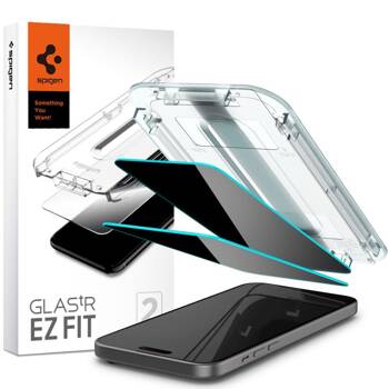 SZKŁO HARTOWANE SPIGEN GLAS.TR ”EZ FIT” 2-PACK IPHONE 15 PLUS / 16 PLUS PRIVACY