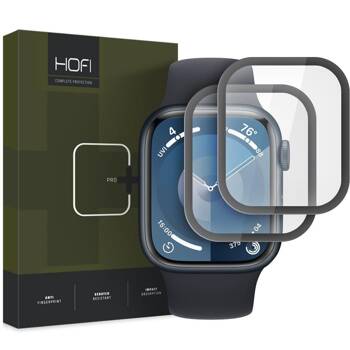 SZKŁO HYBRYDOWE HOFI HYBRID PRO+ 2-PACK APPLE WATCH 7 / 8 / 9 (45 MM) BLACK