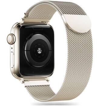 TECH-PROTECT MILANESEBAND APPLE WATCH 6 / 7 / 8 / 9 / 10 / SE (40 / 41 / 42 MM) STARLIGHT