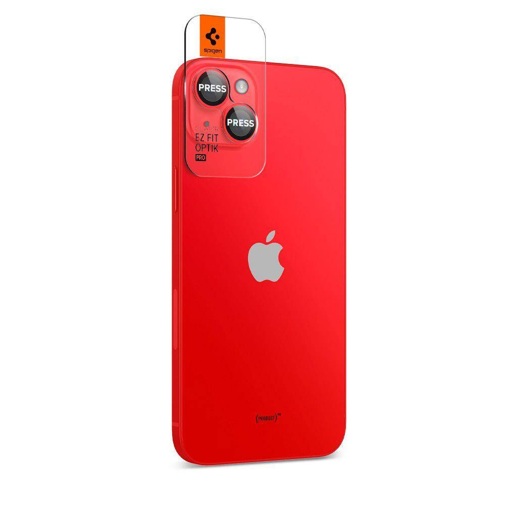 OSŁONA APARATU SPIGEN OPTIK.TR ”EZ FIT” CAMERA PROTECTOR 2-PACK IPHONE 14 / 14 PLUS RED