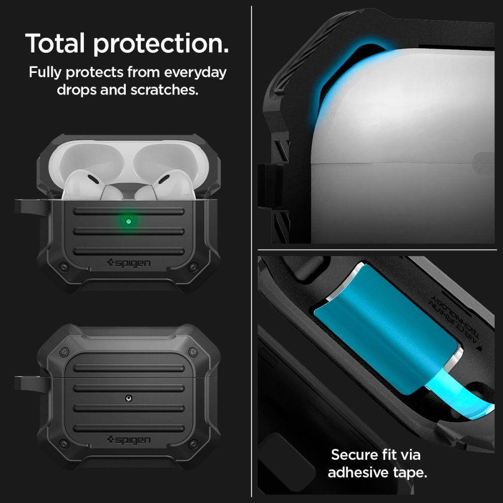 Funda Spigen Tough Armor Mag MagSafe Apple Airpods Pro 1 / 2 Negro Case -  Shop