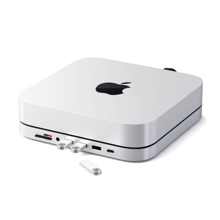 Satechi USB-C aluminiowy stojak HUB do Mac Mini (Srebrny)