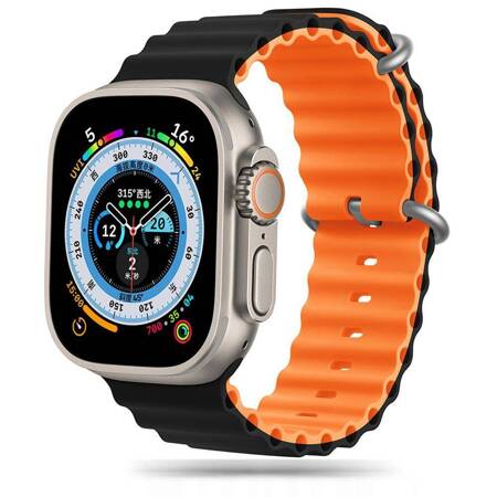 TECH-PROTECT ICONBAND PRO APPLE WATCH 6 / 7 / 8 / 9 / 10 / SE / ULTRA 1 / 2 (44 / 45 / 46 / 49 MM) BLACK/ORANGE