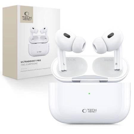 TECH-PROTECT ULTRABOOST TWS EARPHONE PRO WHITE